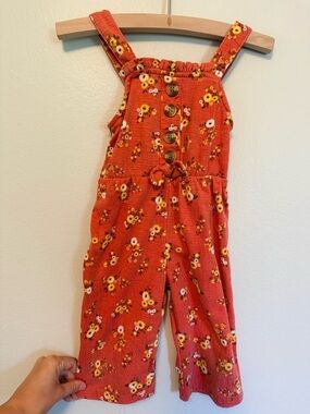 Girls Floral Jumpsuit - Kids Bottoms